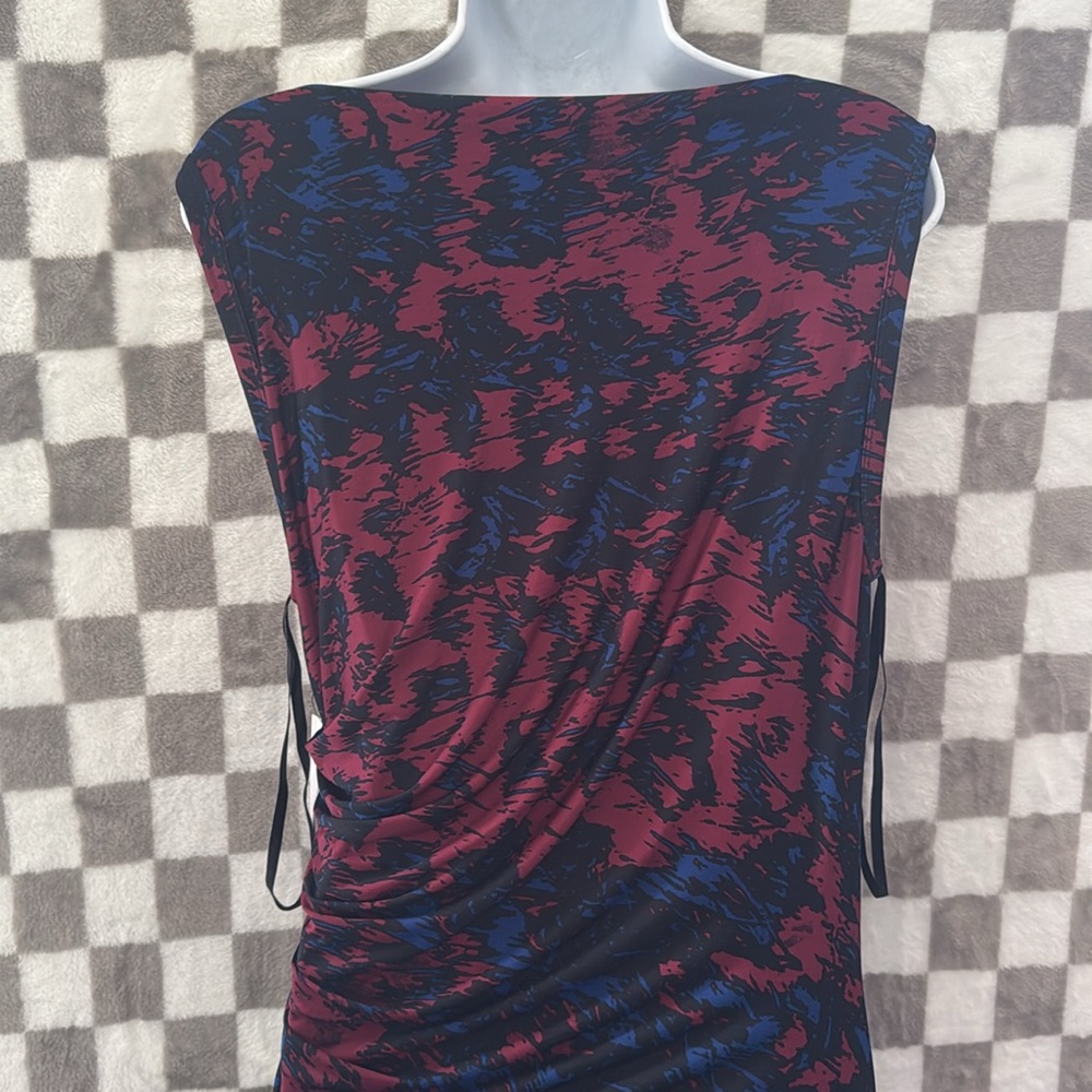 NWT DKNYC Blue and Red Asymmetrical Bodycon ColorBlock Dress Size M/Medium - Picture 11 of 14